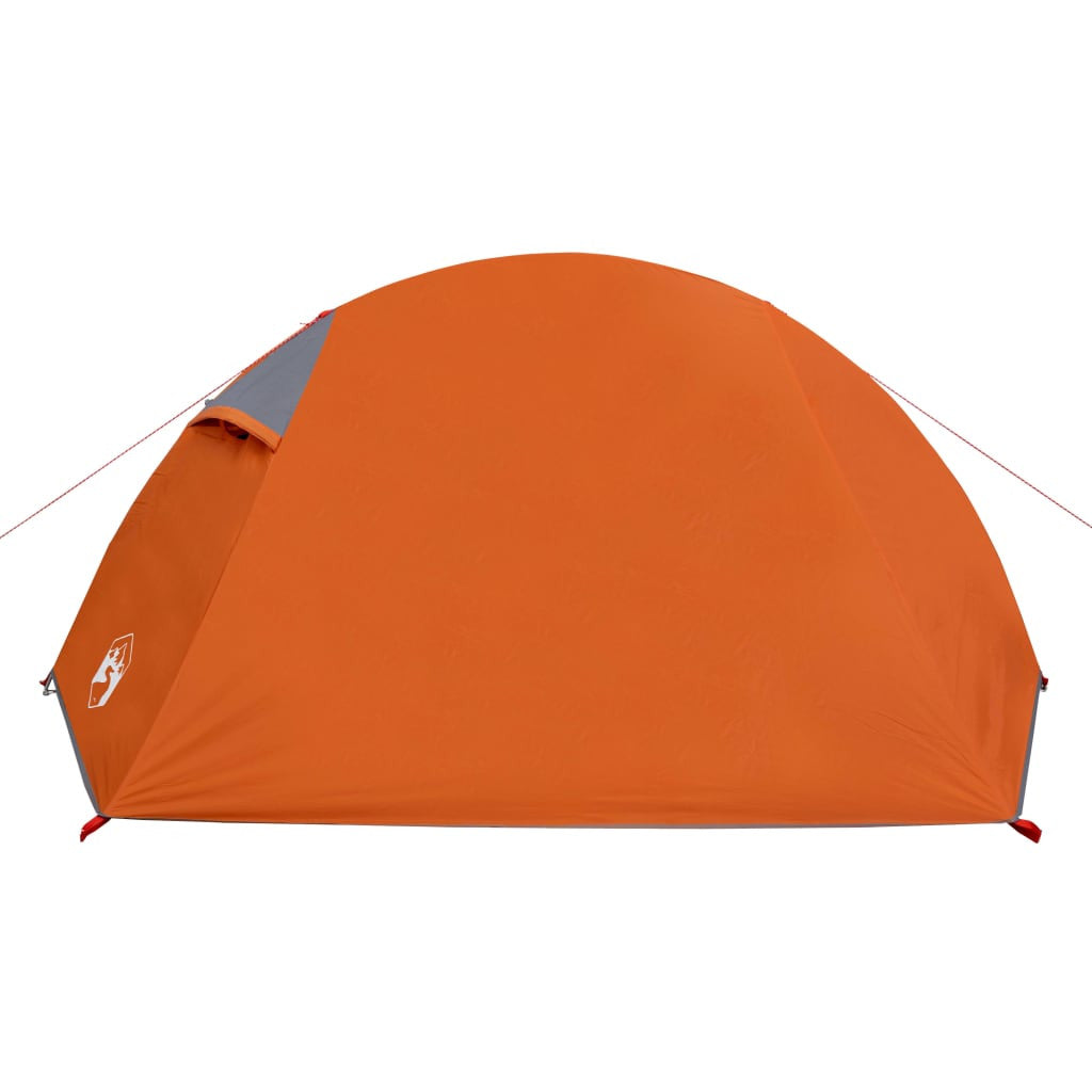 Resetält för 2 personer, grå/orange, 267x154x117 cm, 185T taft