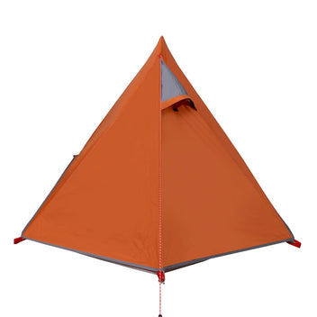 Resetält för 2 personer, grå/orange, 267x154x117 cm, 185T taft