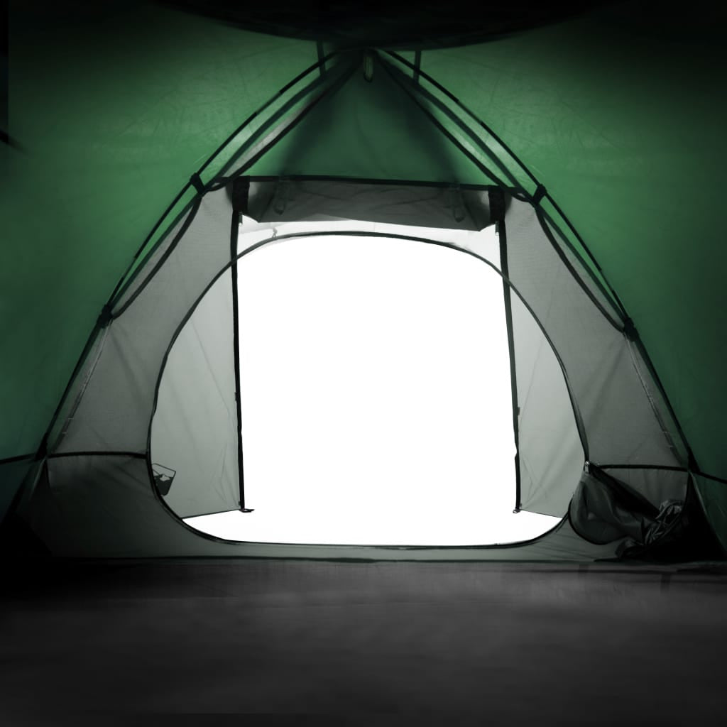 Tält för 2 personer, grönt, 224x248x118 cm, 185T taft