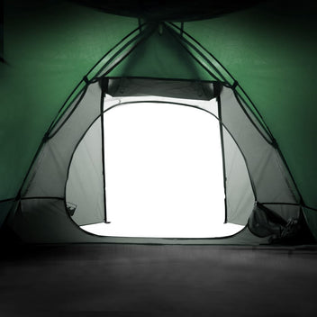 Tält för 2 personer, grönt, 224x248x118 cm, 185T taft