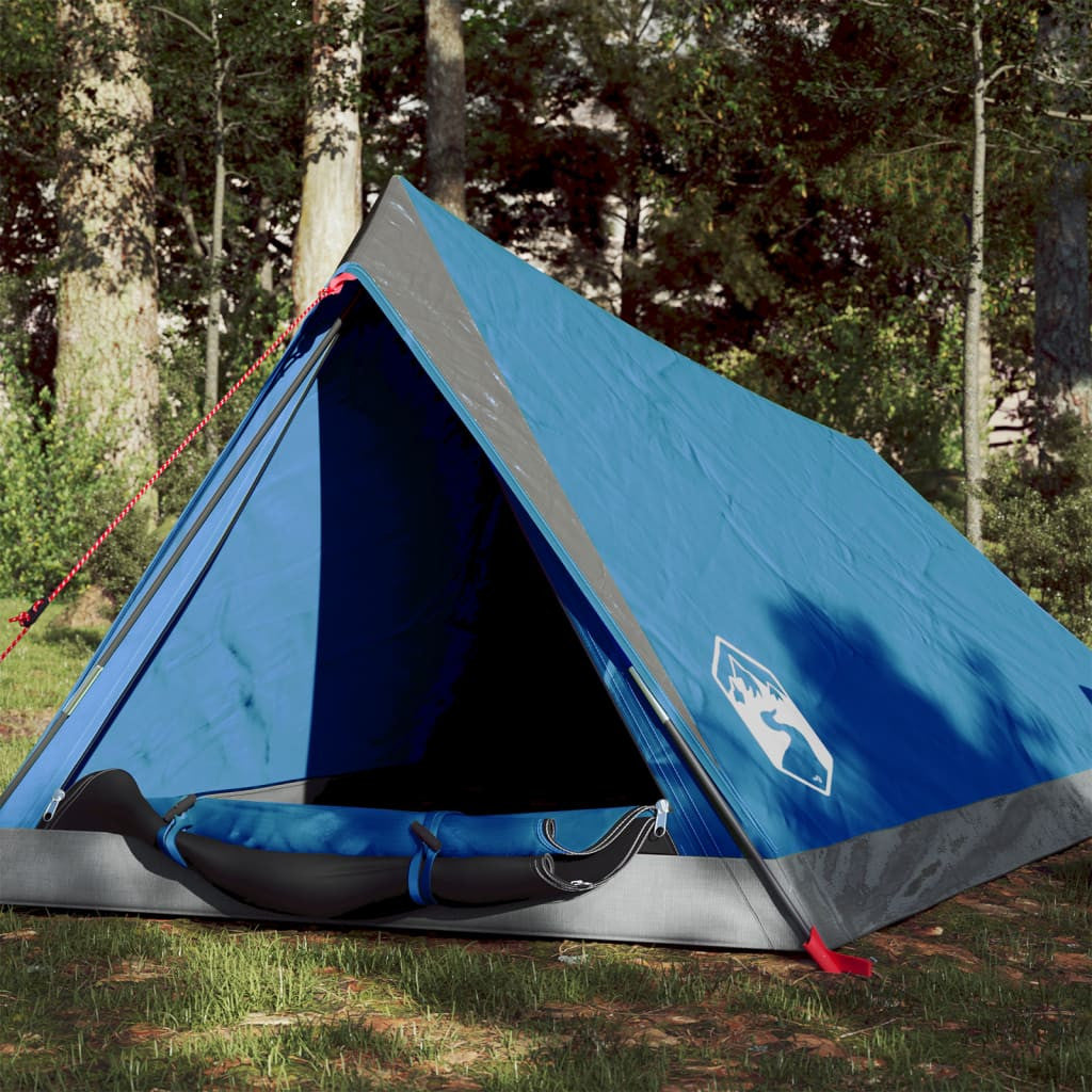 Resetält för 2 personer, blått, 200x120x88/62 cm, 185T taft