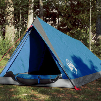 Resetält för 2 personer, blått, 200x120x88/62 cm, 185T taft