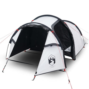 Camping tält för 4 personer, vitt, 360x135x105 cm, 185T taffeta