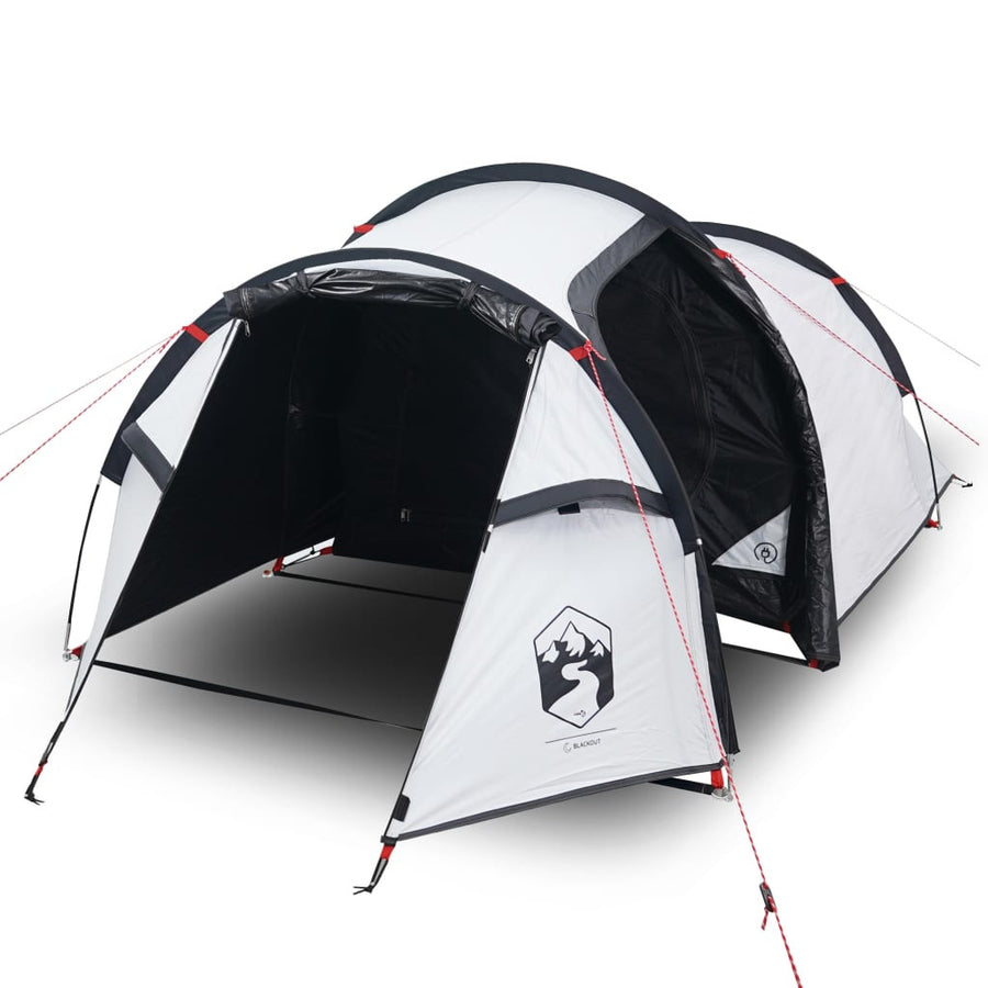 Camping tält för 4 personer, vitt, 360x135x105 cm, 185T taffeta