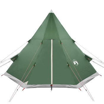Camping tält för 4 personer, grönt, 367x367x259 cm, 185T taffeta