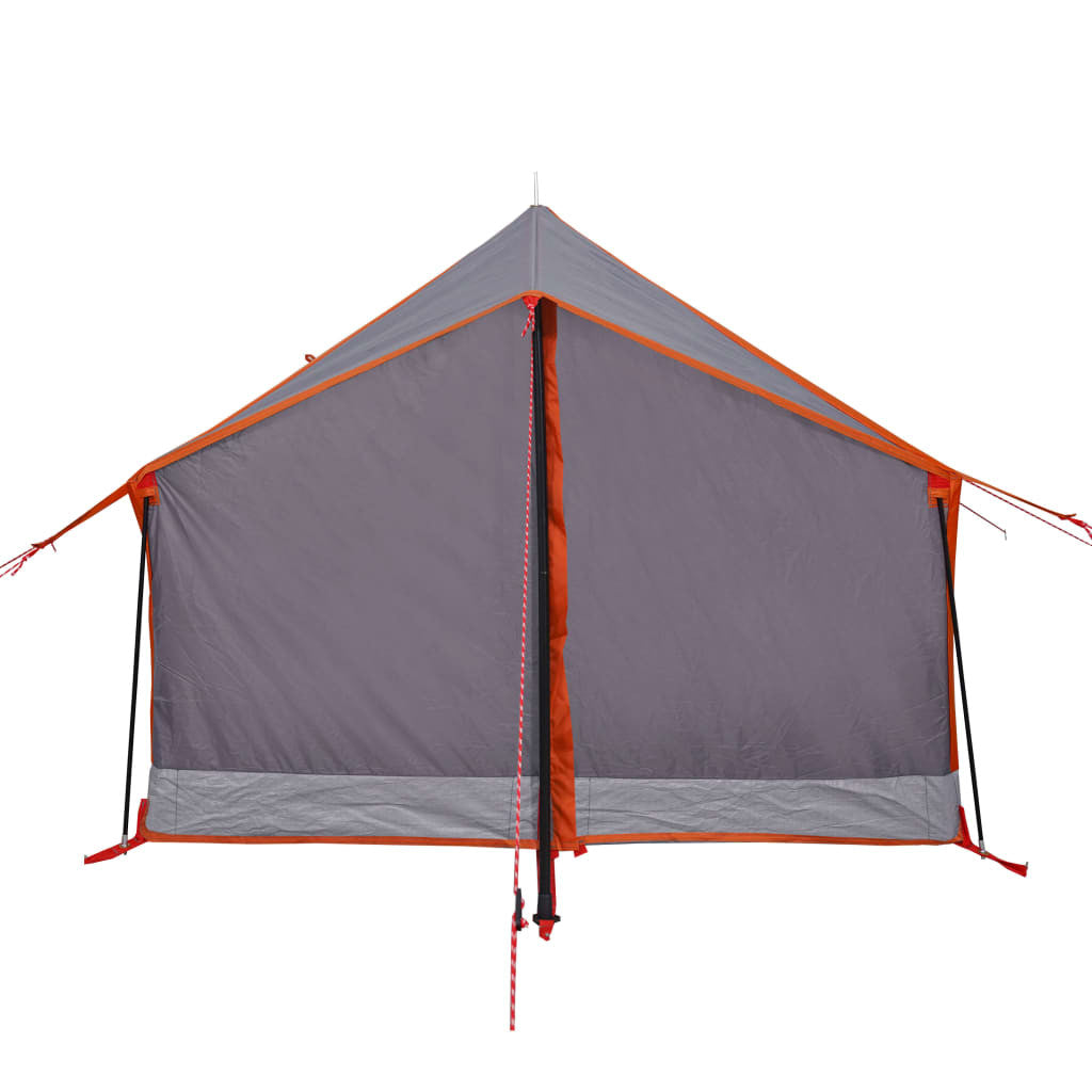 Resetält för 2 personer, grå/orange, 193x122x96 cm, 185T taffeta