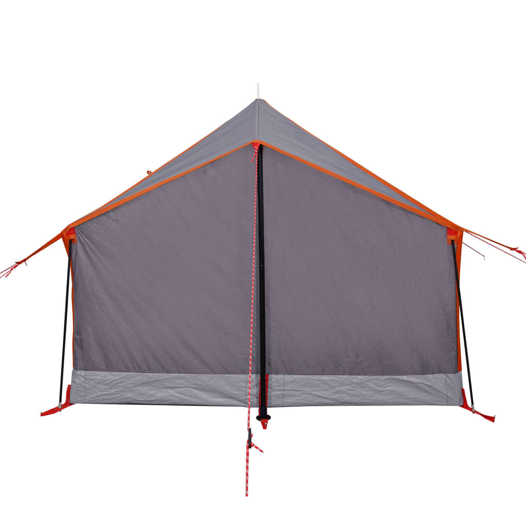 Resetält för 2 personer, grå/orange, 193x122x96 cm, 185T taffeta