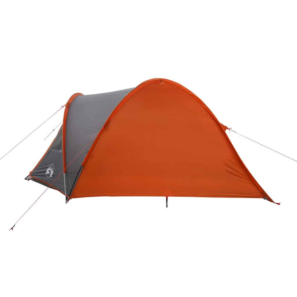 Campingtält för 4 personer, grå/orange, 300x250x132 cm, 185T taft