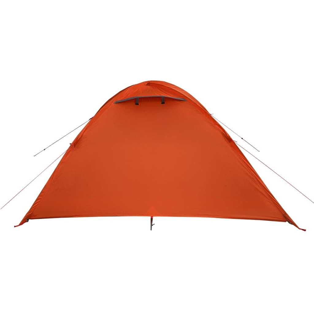 Campingtält för 4 personer, grå/orange, 300x250x132 cm, 185T taft
