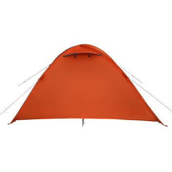 Campingtält för 4 personer, grå/orange, 300x250x132 cm, 185T taft