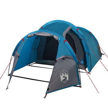 Campingtält för 4 personer, blått, 360x135x105 cm, 185T taft
