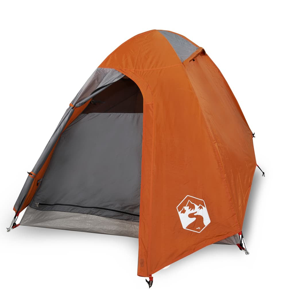 Retkiteltta 2 hengelle harmaa/oranssi 254x135x112 cm 185T tafti