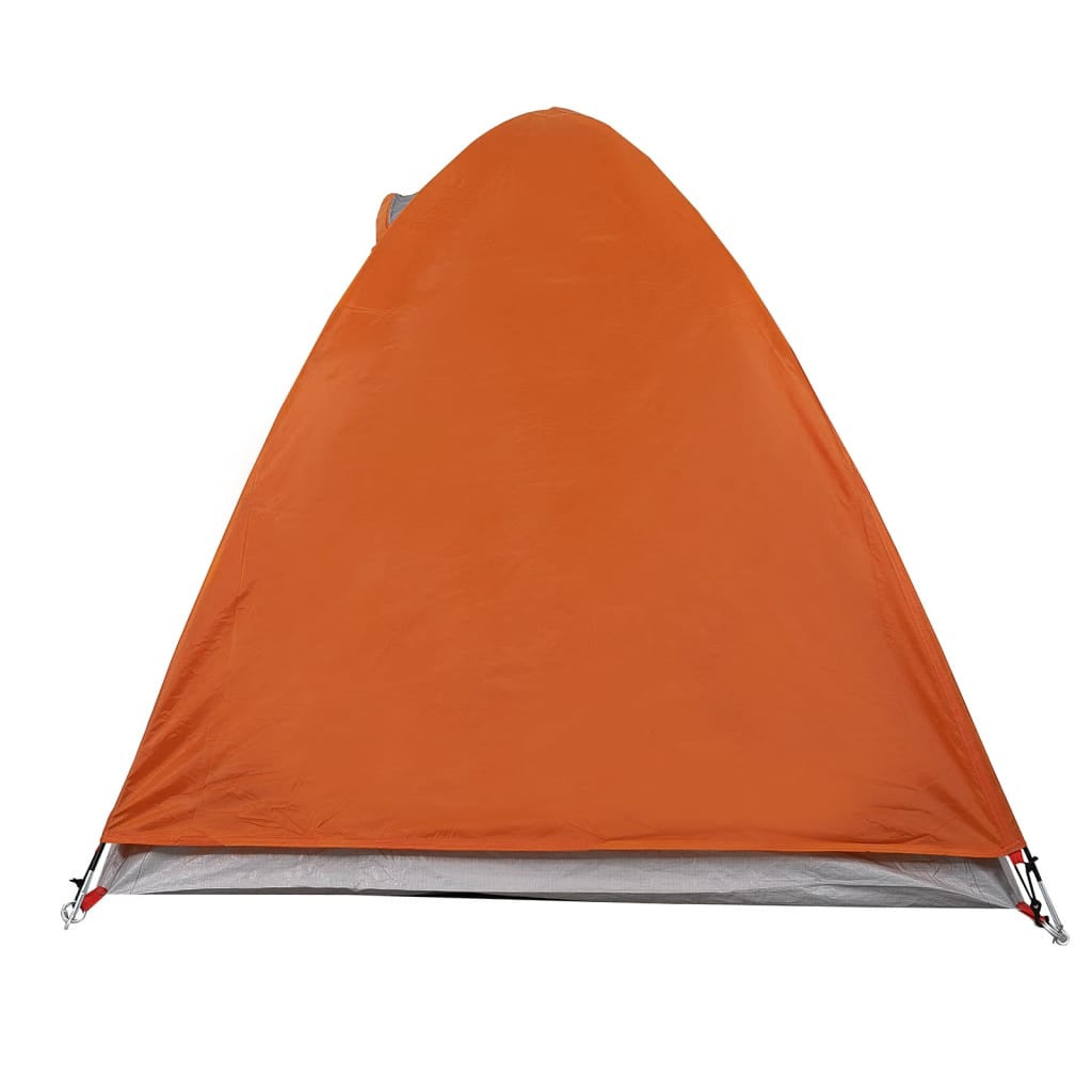 Resetält för 2 personer, grå/orange, 254x135x112 cm, 185T taft
