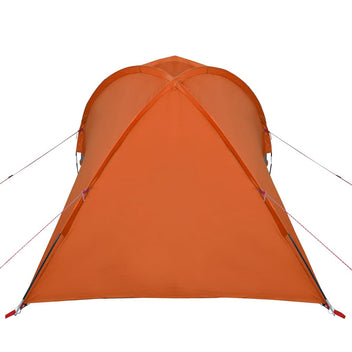 Resetält för 2 personer, grå/orange, 320x140x120 cm, 185T taffeta