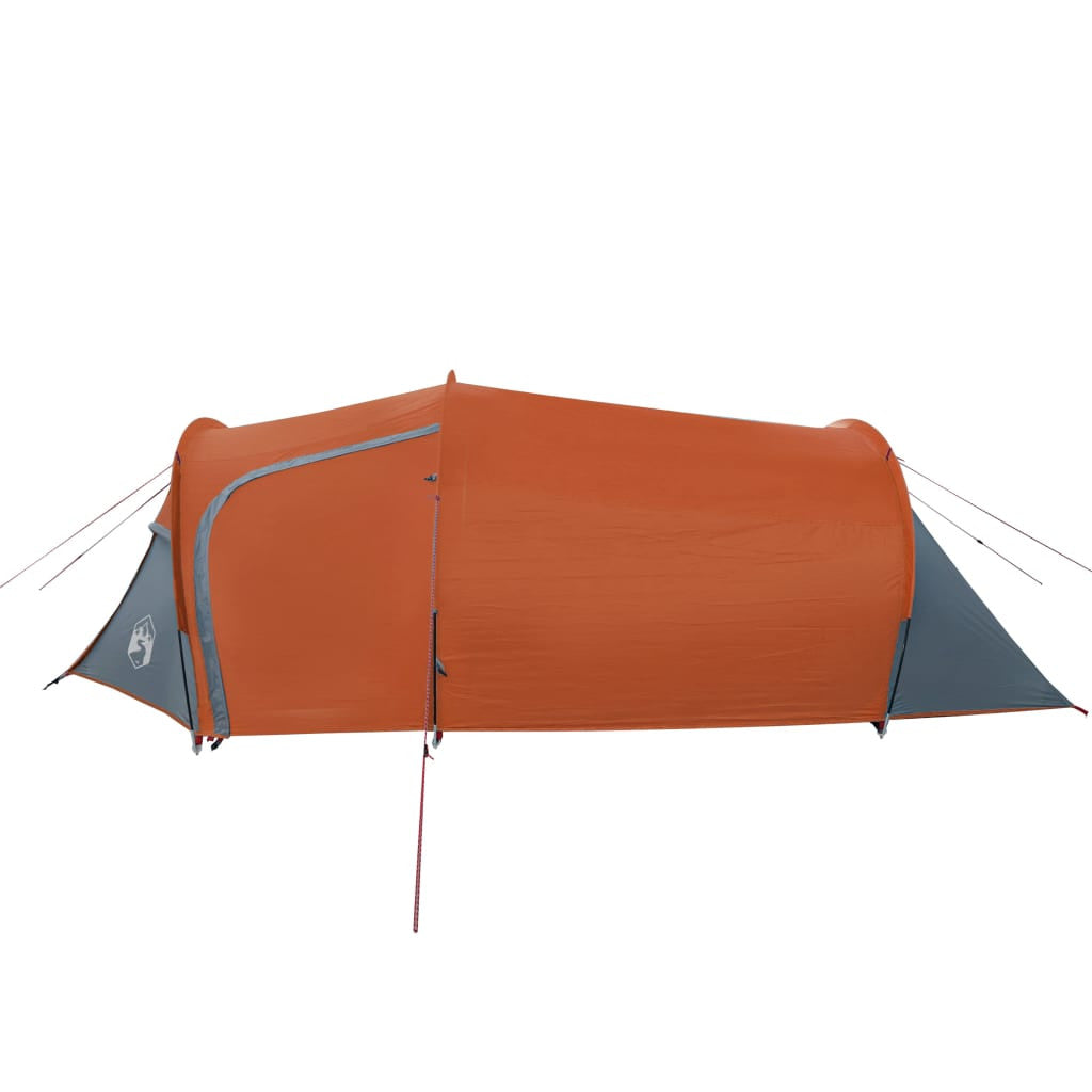 Campingtält för 4 personer, grå/orange, 360x135x105 cm, 185T taft