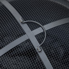 nuotiokaukalo puun kannon muotoilulla, kipinäritilä, hiiliritilä, hiillos, Ø61,5 x 39 cm.