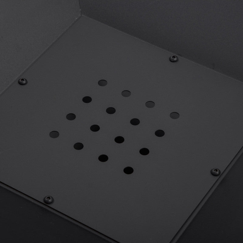 nuotio kipinäsuojalla grilliritilä nuotiopaikka puutarhaanBBQ teräs musta 45 x 45 x 34 cm