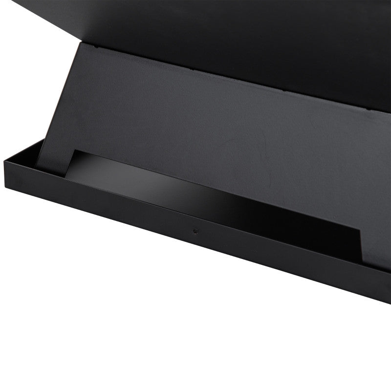 nuotio kipinäsuojalla grilliritilä nuotiopaikka puutarhaanBBQ teräs musta 45 x 45 x 34 cm