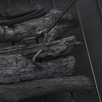 3-in-1 nuotiopaikka kipinäsuojalla grilliritilä puutarha BBQ musta 76 x 76 x 47 cm