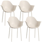 4 puutarhatuolin sarja, moderni muotoilu, 59 cm x 55 cm x 84 cm, harmaa