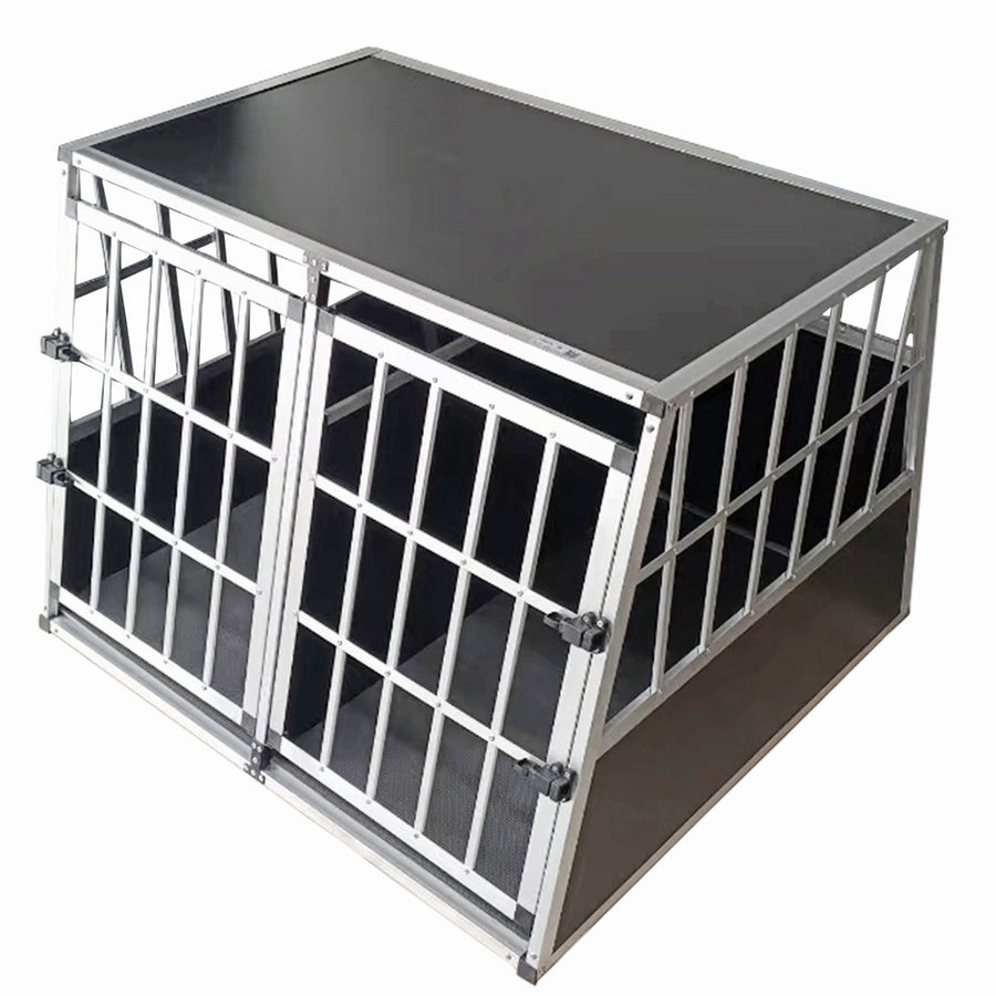 Koiran kuljetushäkki autoon XL 90 x 96 x 70,5 cm – 2 koiralle, alumiinirunko, väliseinä