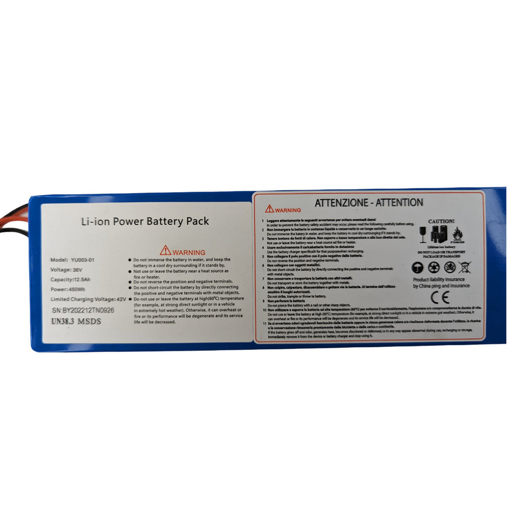 Sähköpotkulaudan akku 36V 12.5 Ah