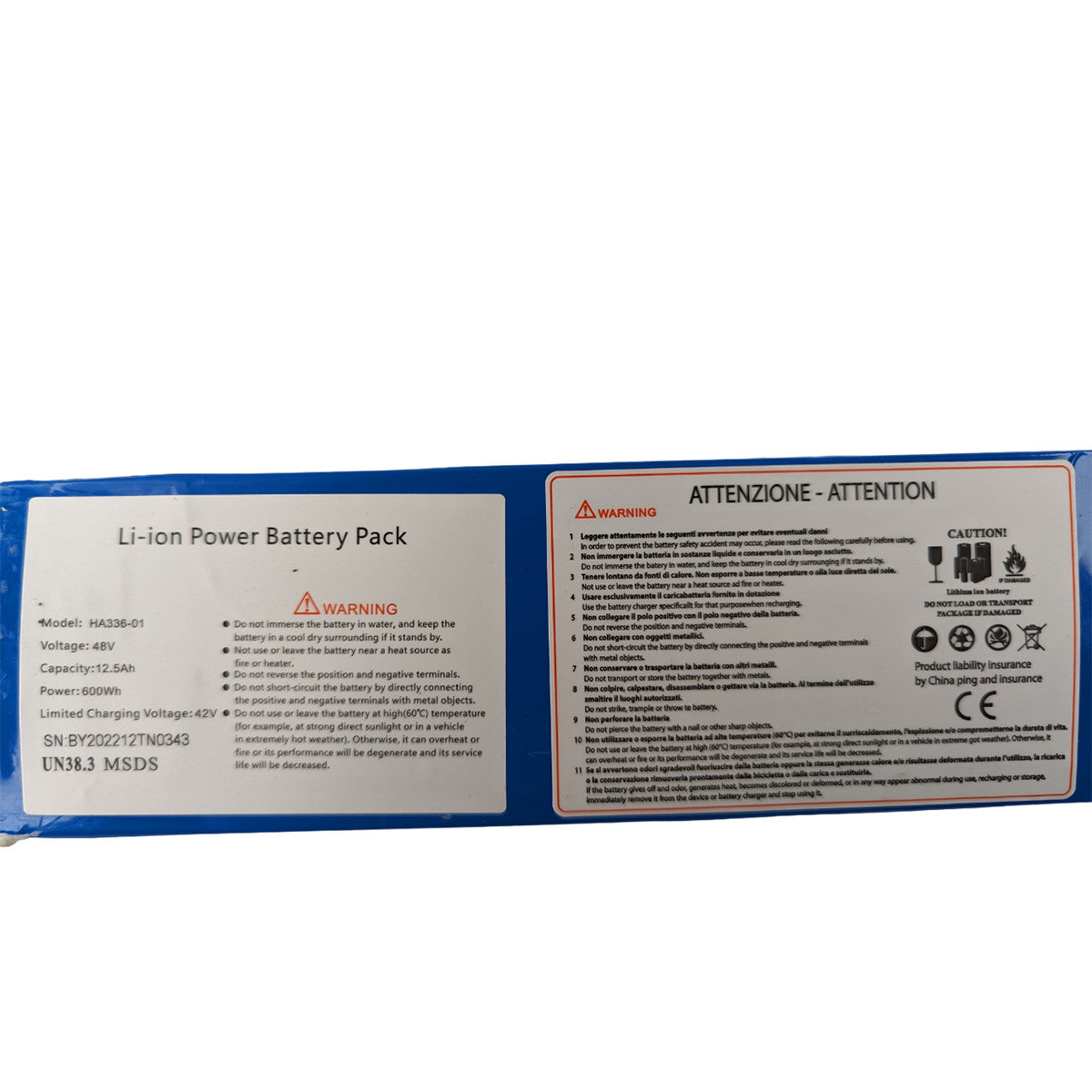 EVX ACE 2.1 SUPER Sähköpotkulaudan akku 48V 12 Ah