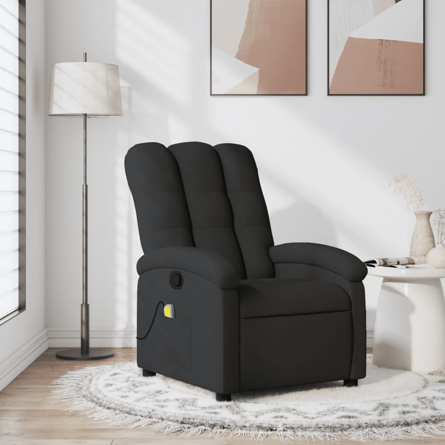 Massagestol, svart tyg