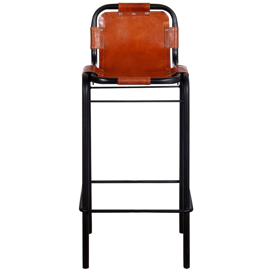 Barstolar, 2 st, äkta läder
