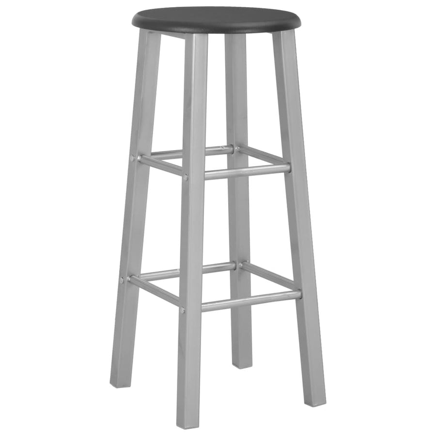 Barstolar, 2 st, silver MDF