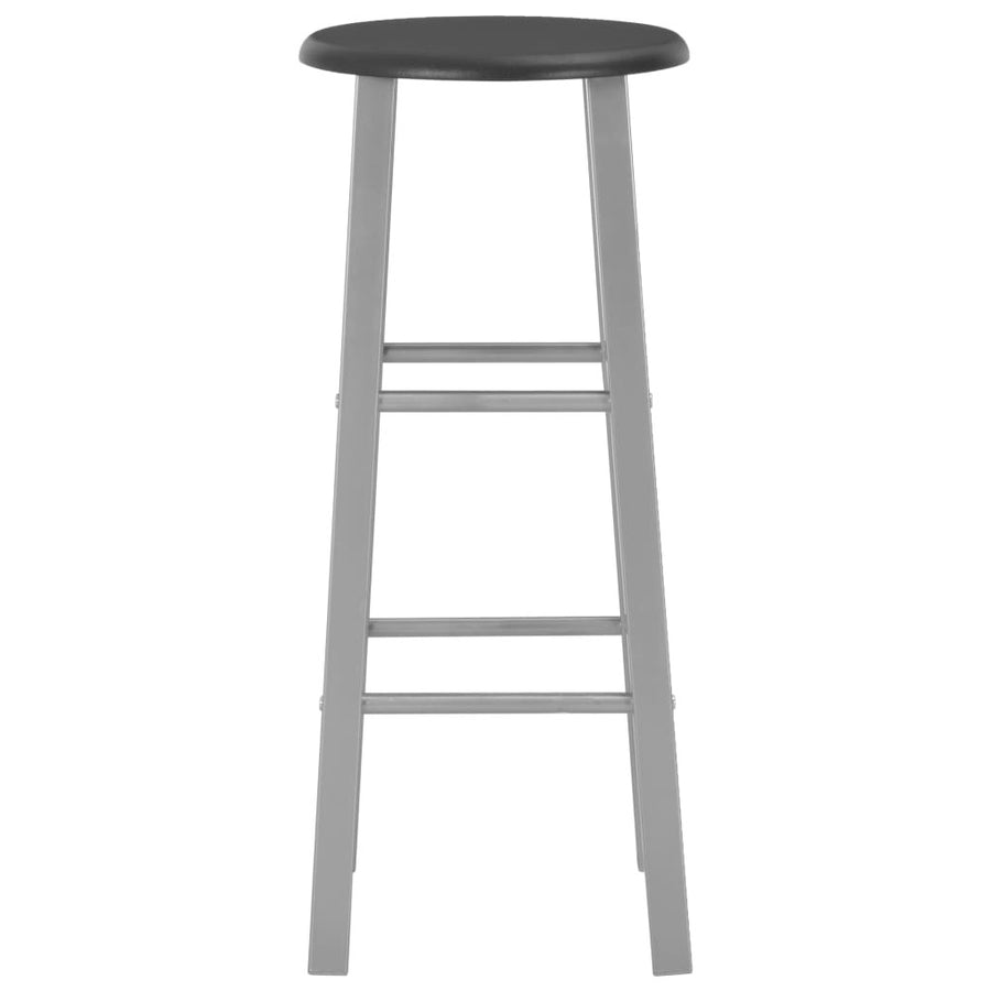 Barstolar, 2 st, silver MDF