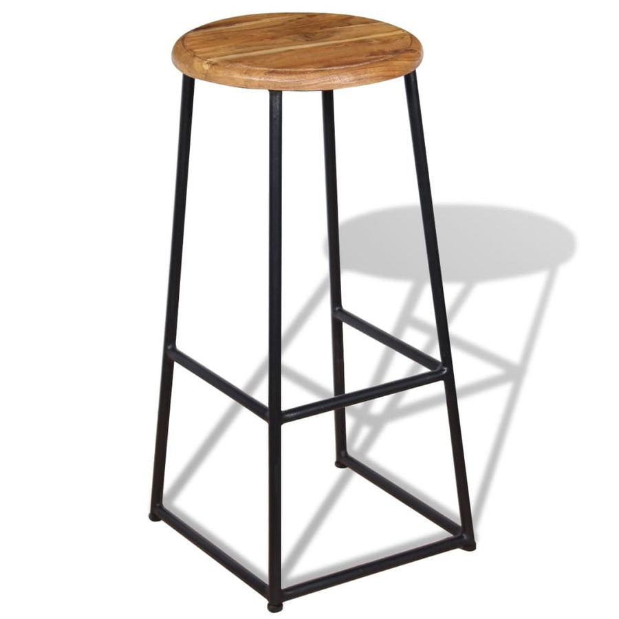 Barstolar, 2 st, massiv teak
