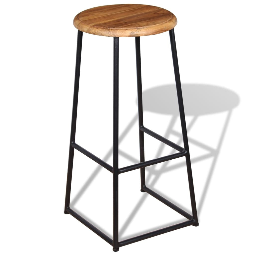 Barstolar, 2 st, massiv teak