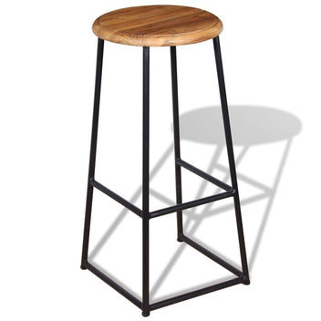 Barstolar, 2 st, massiv teak