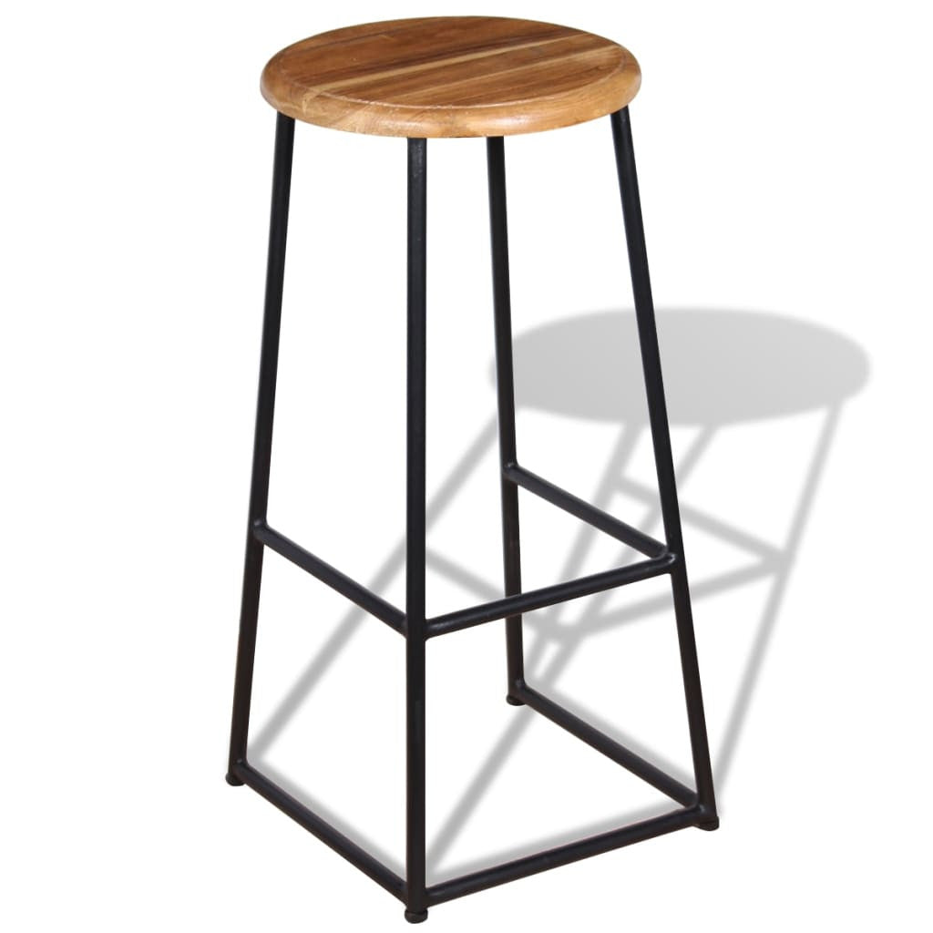 Barstolar, 2 st, massiv teak