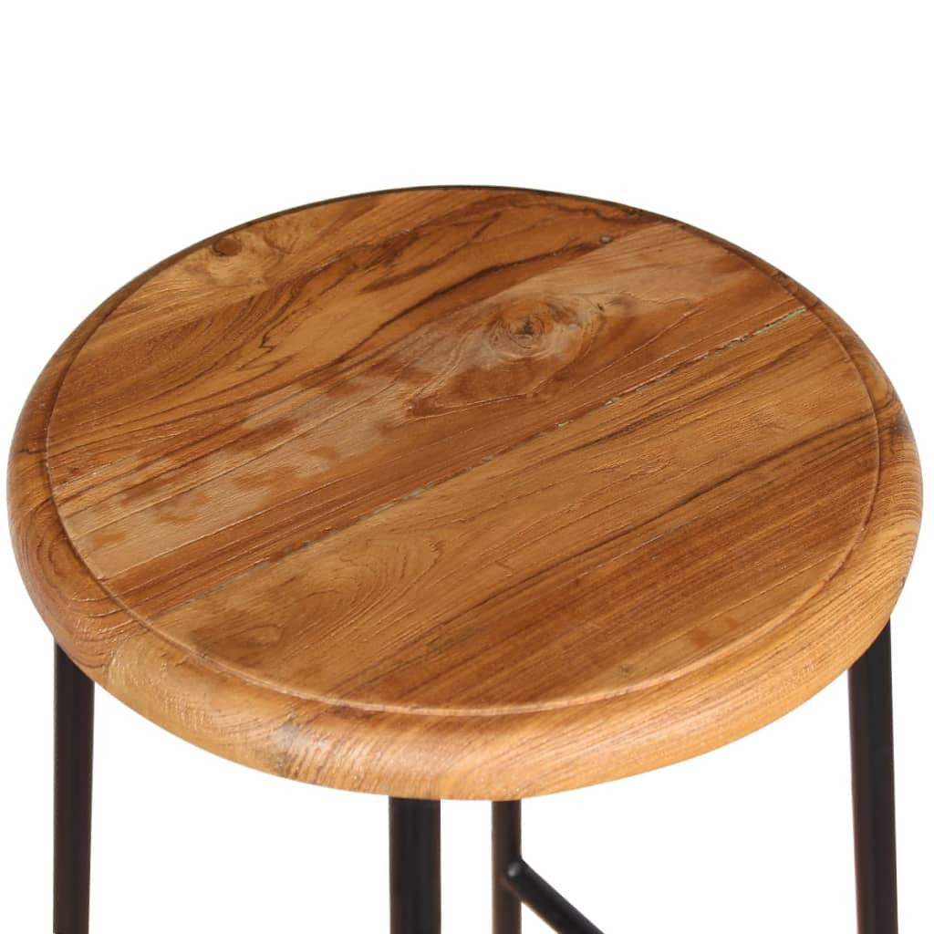 Barstolar, 2 st, massiv teak