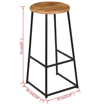 Barstolar, 2 st, massiv teak