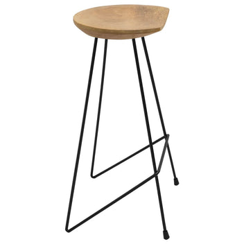 Barstolar, 2 st, massiv teak