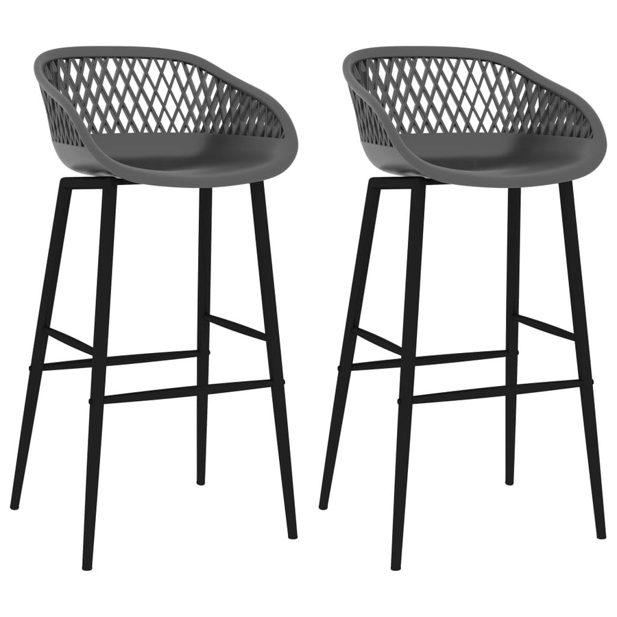 Barstolar, 2 st, grå
