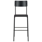 Baarituolit 2 kpl musta vaneri ja teräs