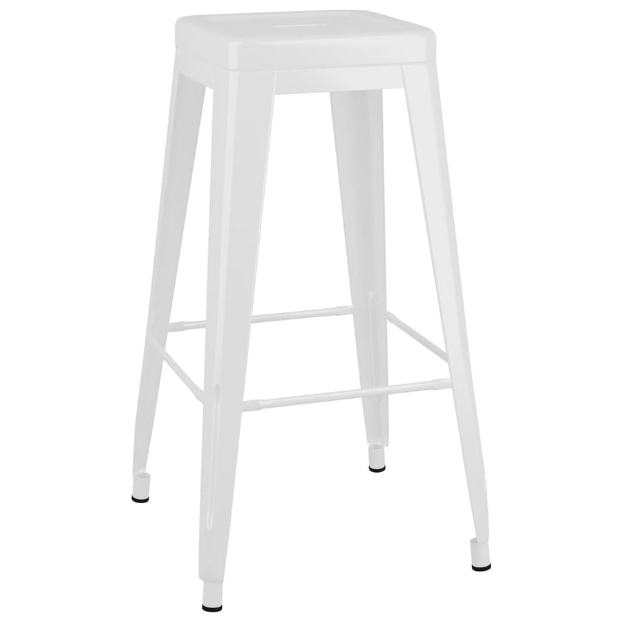 Barstolar, stapelbara, 2 st, vitmetall