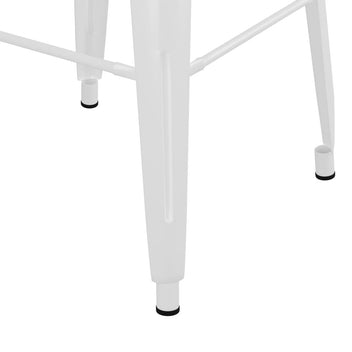 Barstolar, stapelbara, 2 st, vitmetall