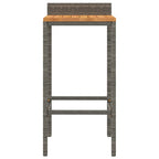 Baarijakkarat 2 kpl harmaa polyrottinki ja täysi akasiapuu