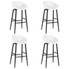Baarituolit 4 kpl valkoinen