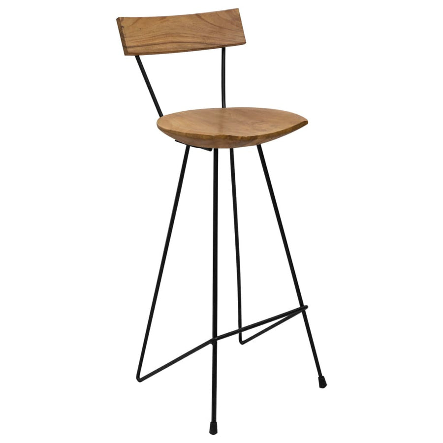 Barstolar, 2 st, massiv teak