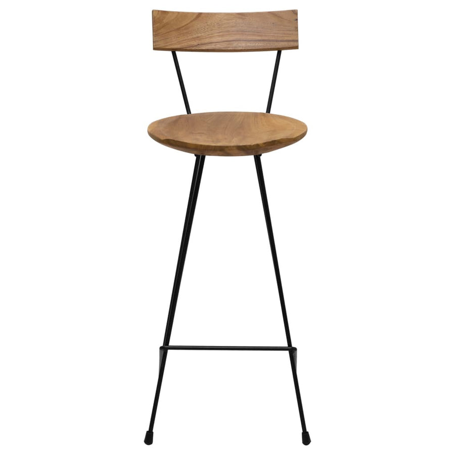 Barstolar, 2 st, massiv teak