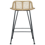 Baarituolit 2 kpl luonnollinen rottinki