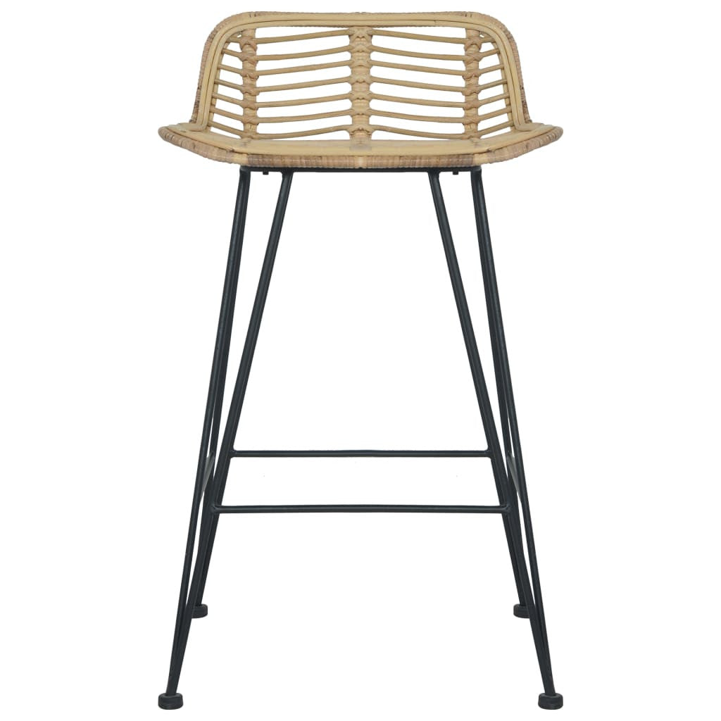 Baarituolit 2 kpl luonnollinen rottinki