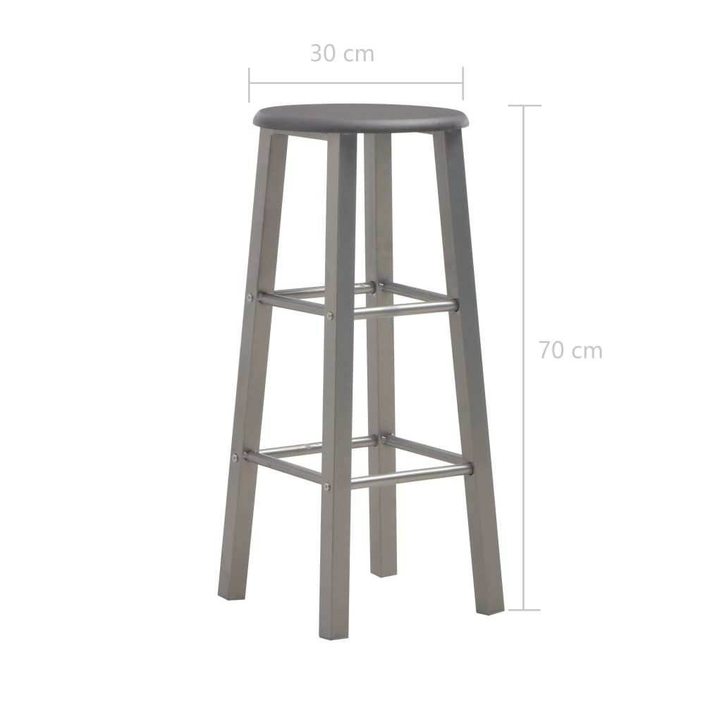 Barstolar, 2 st, antracit MDF