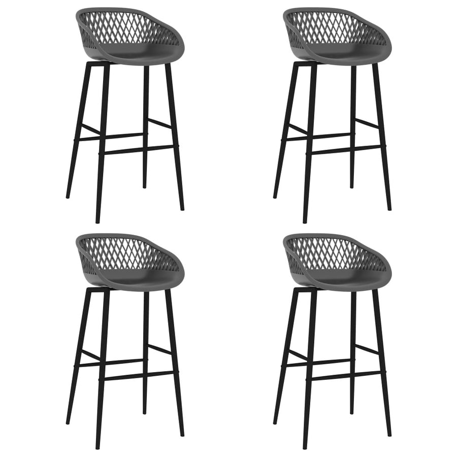 Barstolar, 4 st, grå